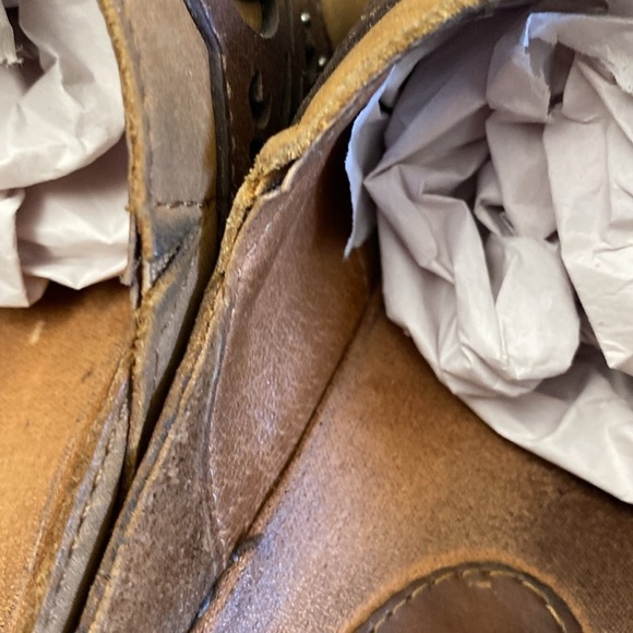 ARIAT Brown Suede Leather Clog Shoes Women’s Size 10 Western Work Cutouts Studs - Picture 7 of 12